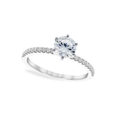 Six Prong Single Row Diamond Mounting