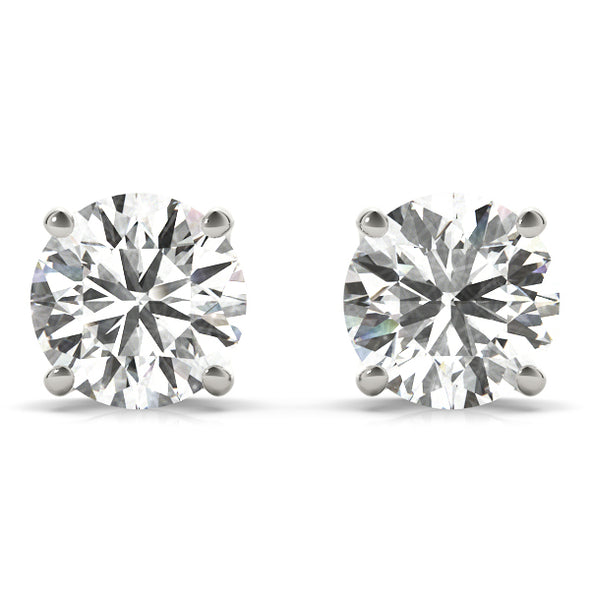 Laboratory Grown Diamond Stud Earrings in White Gold Mounting