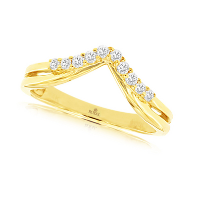 Curved Wedding Band - .18 carat t.w.