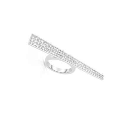 Tapered Diamond Bar Design Ring