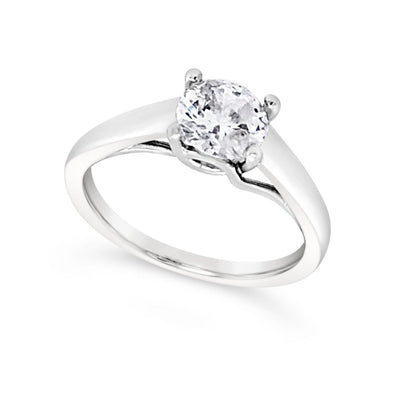 Wide Solitaire Engagement Mounting