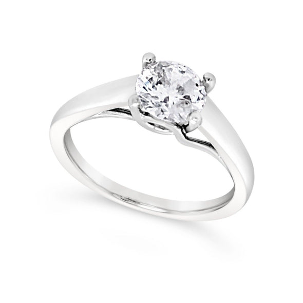 Wide Solitaire Engagement Mounting