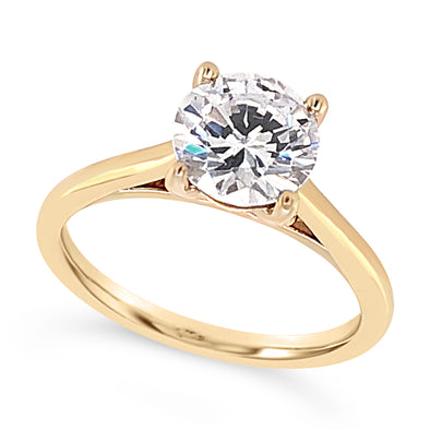 Rose Gold Solitaire Engagement Mounting
