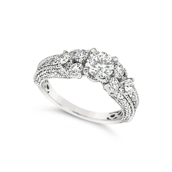 Vintage Style Milgrain Edge Engagement Mounting