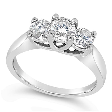 Three Stone Diamond Engagement Ring