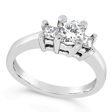 Platinum Three Stone Diamond Engagement Ring
