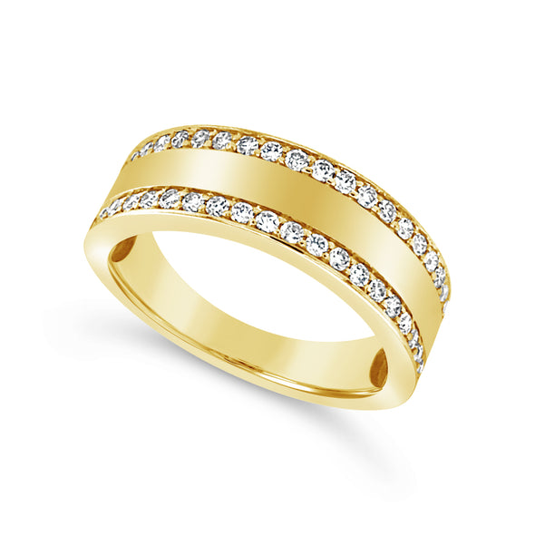 Double Diamond Row Ring - .42 carat t.w.