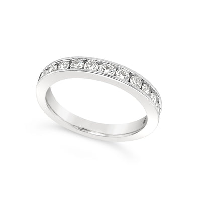 Channel Set Diamond Wedding Band - .63 carat t.w.