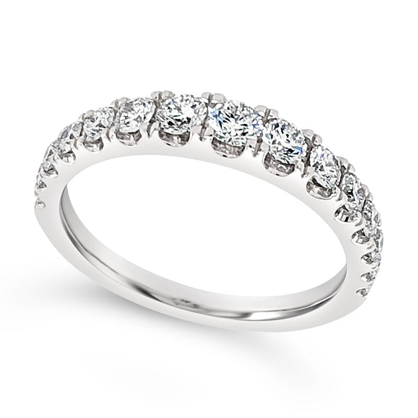 Graduating Size Diamond Wedding Band - .75 carat t.w.