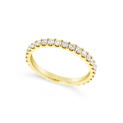 Yellow Gold Diamond Eternity Wedding Band - .80 carat t.w.