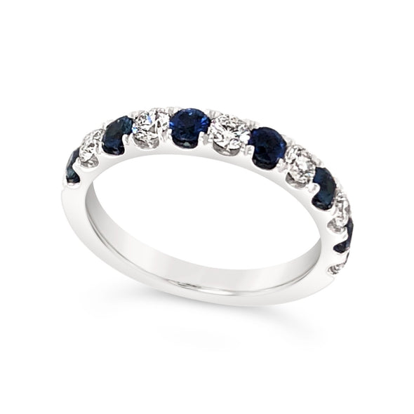 Alternating Sapphire and Diamond Ring
