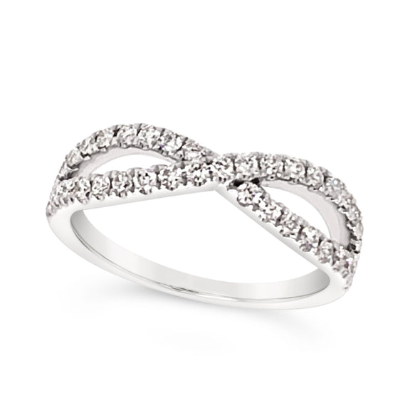 Diamond Crossover Design Ring
