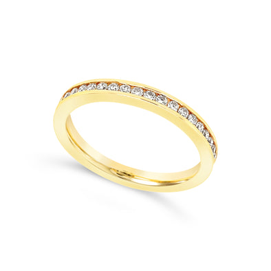Yellow Gold Channel Set Diamond Eternity Wedding Band - .50 carat t.w.