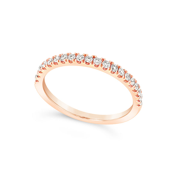 Rose Gold Round Diamond Wedding Band - .25 carat t.w.