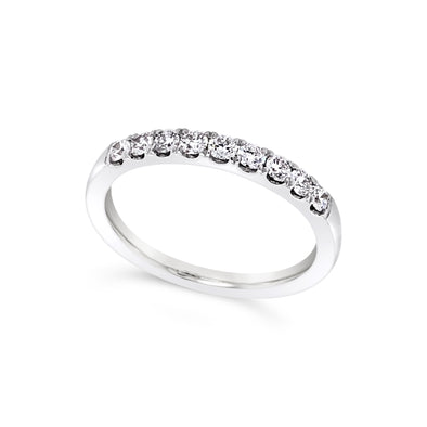 Nine Round Shared Prong Wedding Band - .34 carat t.w.