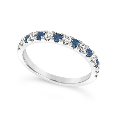Alternating Sapphire and Diamond Ring