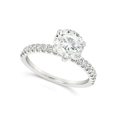 Sixteen Diamond Single Row Engagement Mounting