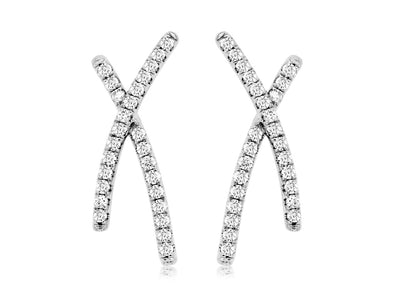 Diamond X Design Earrings