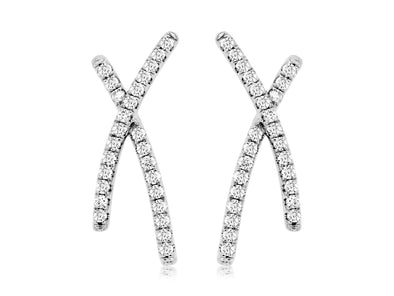 Diamond X Design Earrings