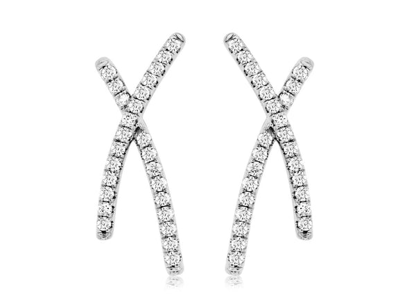 Diamond X Design Earrings