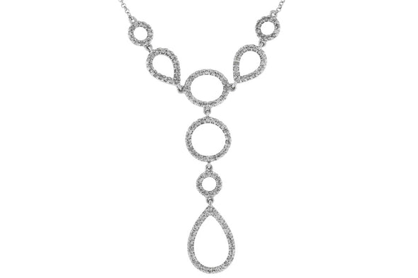 Diamond Open Circle Design Necklace
