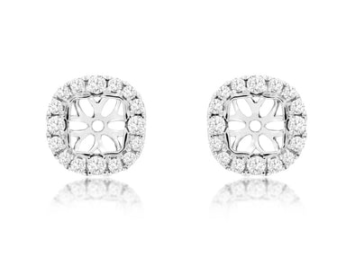 Cushion Shaped Diamond Earring Jackets