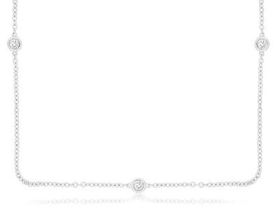 Bezel Set Diamond by the Yard Necklace