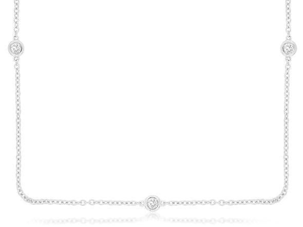Bezel Set Diamond by the Yard Necklace