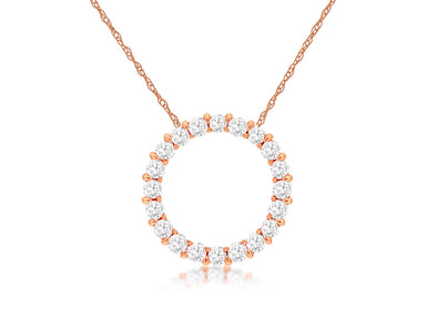 Rose Gold and Diamond Circle of Life Pendant