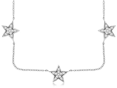 Diamond Star Dangle Detail Necklace