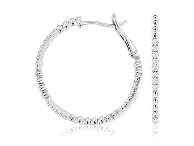 Large Diamond Hoop Earrings
