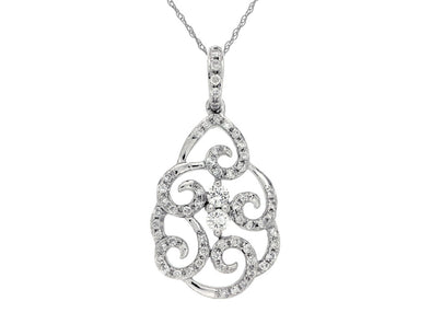Swirl Design Diamond Pendant