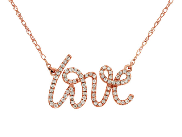 Script Design Love Necklace
