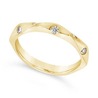 Contemporary Design Bezel Set Diamond Ring - .17 carat t.w.