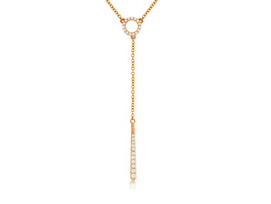 Diamond Accented Lariat Necklace