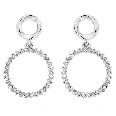 Baguette Diamond Hoop Earrings