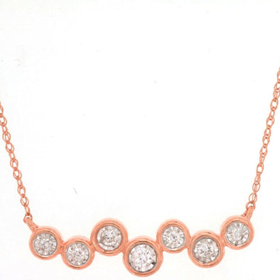 Bezel Set Diamond Bar Design Necklace