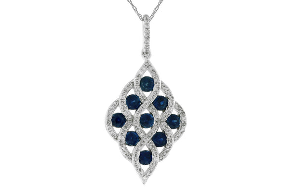 Sapphire and Diamond Dangle Pendant