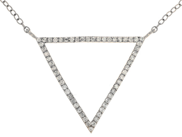 Diamond Open Triangle Design Necklace