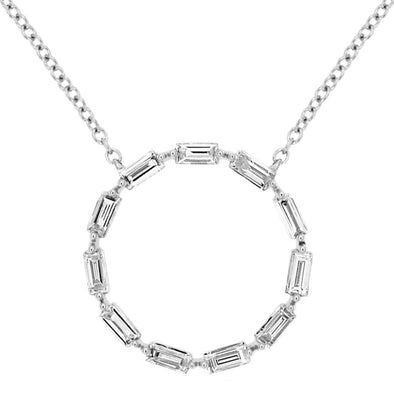 Baguette Diamond Circle of Life Pendant