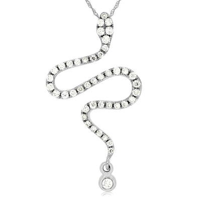 Diamond Snake Design Pendant