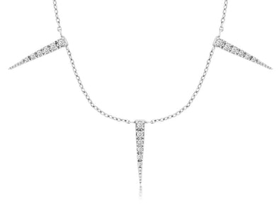 Five Station Diamond Necklace