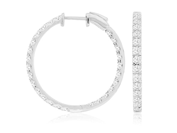 Diamond Hoop Earrings