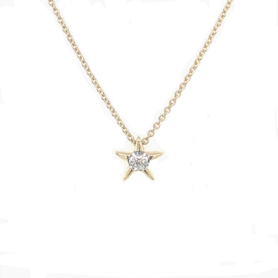 Diamond Accented Star Design Necklace