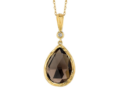 Pear Shaped Smoky Quartz Pendant