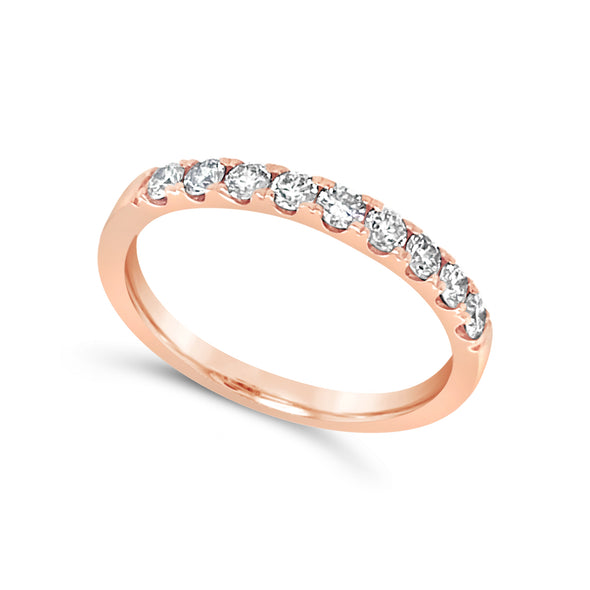 Nine Round Diamond Wedding Band - .50 carat t.w.
