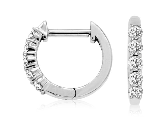 11mm Diamond Hoop Earrings