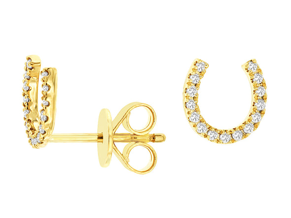 Diamond Horseshoe Design Earrings