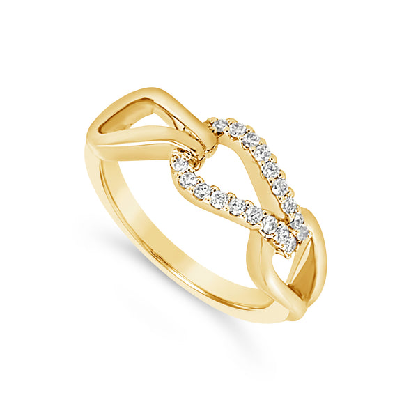 Diamond Accented Link Design Ring