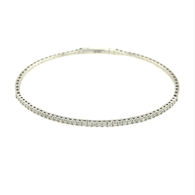 Flexible Style Diamond Bangle Bracelet